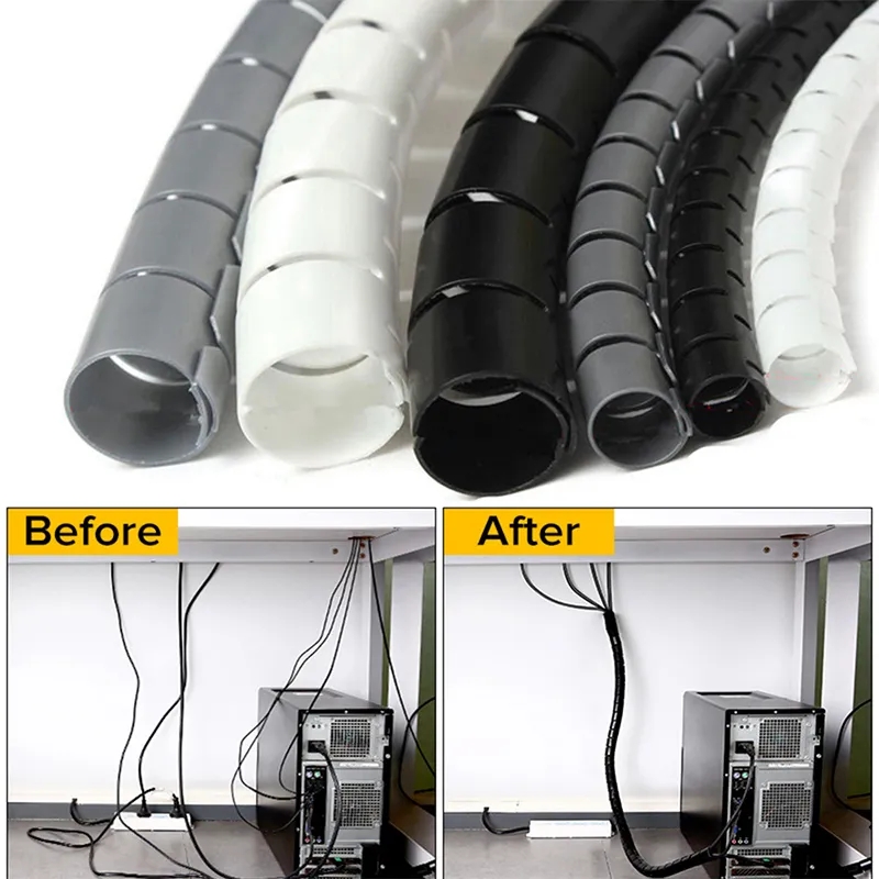 Plastic Pipe Clip - Klip Organizer kabel Spiral fleksibel, pelindung