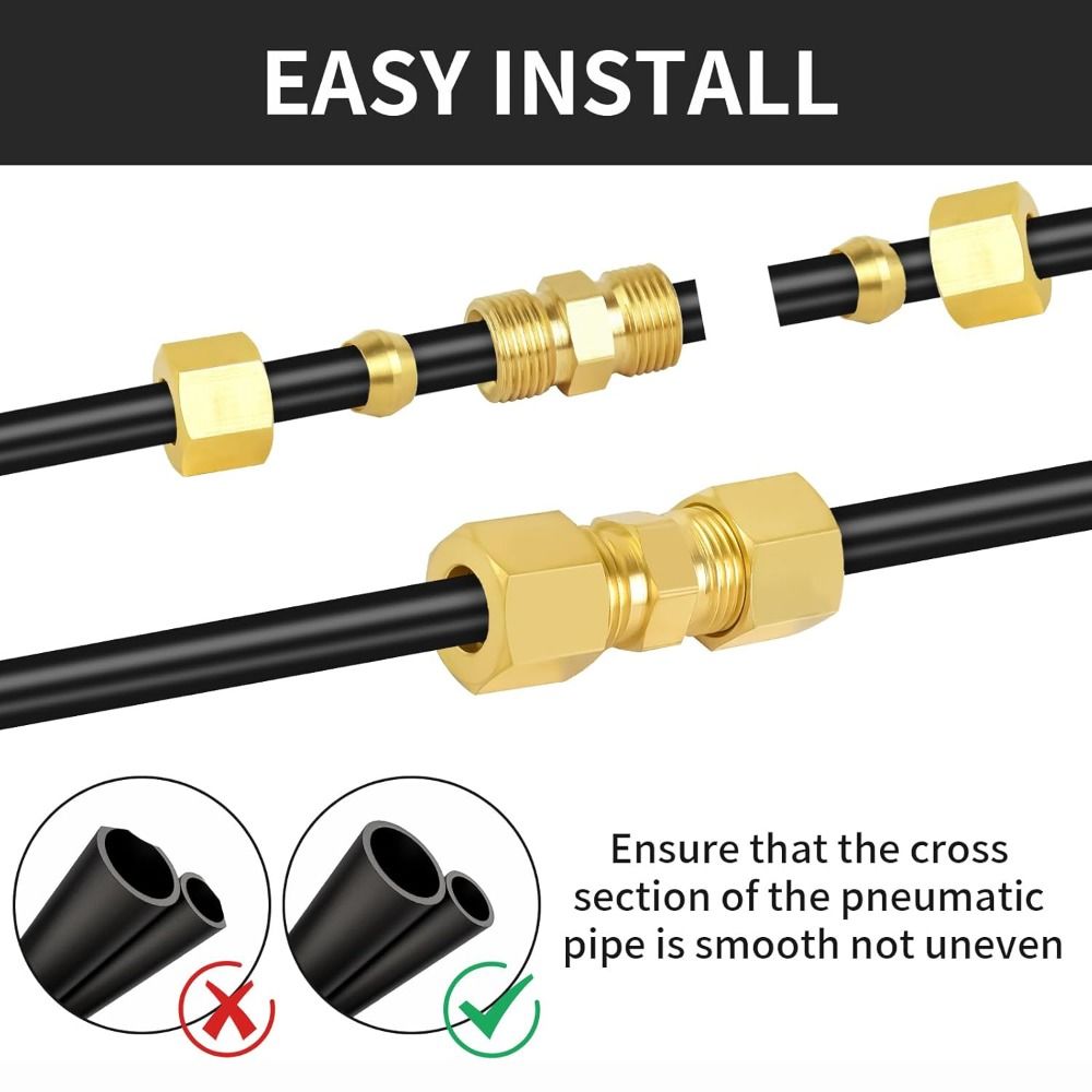 Compression Fitting Brass - Konektor Kuningan Fitting Kompresi Kuningan Lurus