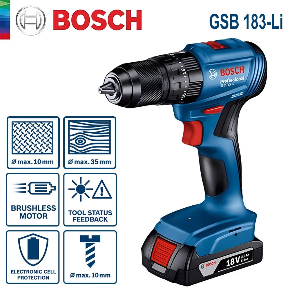 Bosch GSB 183-LI 18V Bor Impak - Bosch Drill Gsb 18V ulasan dan harga